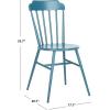 SAFAVIEH PAT3004A-SET2 Outdoor Broderick Matte White Stackable Spindle Back(Navy)