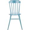 SAFAVIEH PAT3004A-SET2 Outdoor Broderick Matte White Stackable Spindle Back(Navy)