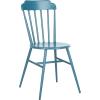 SAFAVIEH PAT3004A-SET2 Outdoor Broderick Matte White Stackable Spindle Back(Navy)