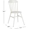 SAFAVIEH PAT3004A-SET2 Outdoor Broderick Matte White Stackable Spindle Back(White)