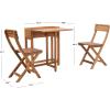 SAFAVIEH PAT7046A Outdoor Collection Walten Natural Flower Shelf 3-Piece Bistro Set(Natural)
