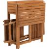 SAFAVIEH PAT7046A Outdoor Collection Walten Natural Flower Shelf 3-Piece Bistro Set(Natural)