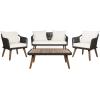SAFAVIEH PAT7049A Collection Raldin Rope Natural(Black / Beige)