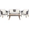 SAFAVIEH PAT7049A Collection Raldin Rope Natural(Dark Grey / Beige)
