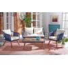SAFAVIEH PAT7049A Collection Raldin Rope Natural(Navy / Beige)