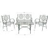 Safavieh 4 Piece Outdoor Collection Sophie Patio Set(Antique Dark Green)