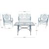 Safavieh 4 Piece Outdoor Collection Sophie Patio Set(Mossy Blue)