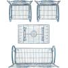 Safavieh 4 Piece Outdoor Collection Sophie Patio Set(Mossy Blue)