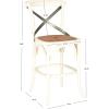 Safavieh American Homes Collection Eleanor Ivory 30.7-inch Counter Stool(Antique White)