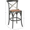 Safavieh American Homes Collection Eleanor Ivory 30.7-inch Counter Stool(grey)