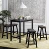 Safavieh American Homes Collection Galway Dark Espresso Oak 4-Piece Pub Set(Black / Brown)