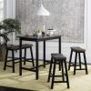 Safavieh American Homes Collection Galway Dark Espresso Oak 4-Piece Pub Set(Black / Brown)