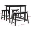 Safavieh American Homes Collection Galway Dark Espresso Oak 4-Piece Pub Set(Espresso)