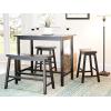 Safavieh American Homes Collection Galway Dark Espresso Oak 4-Piece Pub Set(Espresso)