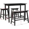 Safavieh American Homes Collection Galway Dark Espresso Oak 4-Piece Pub Set(Espresso)