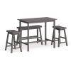 Safavieh American Homes Collection Galway Dark Espresso Oak 4-Piece Pub Set(Grey)