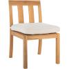 Safavieh Couture Patio Montford Natural Teak Dining Chair, Set of 2(Natural/Beige)