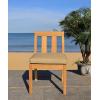 Safavieh Couture Patio Montford Natural Teak Dining Chair, Set of 2(Natural/Brown)