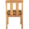 Safavieh Couture Patio Montford Natural Teak Dining Chair, Set of 2(Natural/Brown)