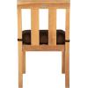 Safavieh Couture Patio Montford Natural Teak Dining Chair, Set of 2(Natural/Dark Brown)