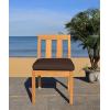 Safavieh Couture Patio Montford Natural Teak Dining Chair, Set of 2(Natural/Dark Brown)