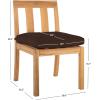 Safavieh Couture Patio Montford Natural Teak Dining Chair, Set of 2(Natural/Dark Brown)