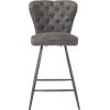 Safavieh FOX1702C-SET2 American Homes Collection Ashby Modern Tufted Swivel Counter Stool, 26″, Grey/Black(Grey)