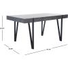 Safavieh Home Alyssa Rustic Industrial Brown and Black Dining Table(Black)