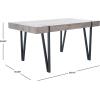 Safavieh Home Alyssa Rustic Industrial Brown and Black Dining Table(Grey Oak)