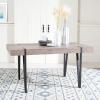 Safavieh Home Alyssa Rustic Industrial Brown and Black Dining Table(Grey Oak)
