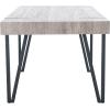 Safavieh Home Alyssa Rustic Industrial Brown and Black Dining Table(Grey Oak)