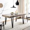Safavieh Home Alyssa Rustic Industrial Brown and Black Dining Table(Multi / Brown)