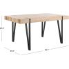 Safavieh Home Alyssa Rustic Industrial Brown and Black Dining Table(Multi / Brown)