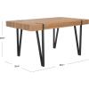 Safavieh Home Alyssa Rustic Industrial Brown and Black Dining Table(Natural / Black)