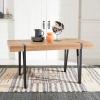 Safavieh Home Alyssa Rustic Industrial Brown and Black Dining Table(Natural / Black)