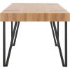Safavieh Home Alyssa Rustic Industrial Brown and Black Dining Table(Natural / Black)