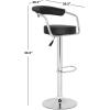 Safavieh Home Collection Angus White Adjustable Swivel Gas Lift 25.2-31.5-inch Bar Stool(Black)