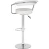 Safavieh Home Collection Angus White Adjustable Swivel Gas Lift 25.2-31.5-inch Bar Stool(White)