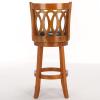 Safavieh Home Collection Baldwin Dark Oak and Black Leather Swivel 29-inch Bar Stool