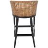 Safavieh Home Collection Brando Brown 28-inch Bar Stool(Brown/Black)
