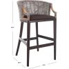 Safavieh Home Collection Brando Brown 28-inch Bar Stool(Brown/Brown)