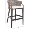Safavieh Home Collection Brando Brown 28-inch Bar Stool(Brown/White)