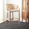 Safavieh Home Collection Brando Brown 28-inch Bar Stool(Natural/White Washed)