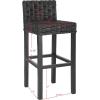 Safavieh Home Collection Cypress Cappuccino Wicker 30-inch Bar Stool(Black)