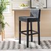 Safavieh Home Collection Cypress Cappuccino Wicker 30-inch Bar Stool(Black)