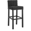 Safavieh Home Collection Cypress Cappuccino Wicker 30-inch Bar Stool(Black)