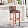 Safavieh Home Collection Cypress Cappuccino Wicker 30-inch Bar Stool(Crocus)