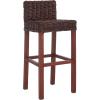 Safavieh Home Collection Cypress Cappuccino Wicker 30-inch Bar Stool(Crocus)