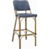 Safavieh Home Collection Deltana Beige Indoor/ Outdoor Barstool(Navy)
