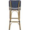 Safavieh Home Collection Deltana Beige Indoor/ Outdoor Barstool(Navy)